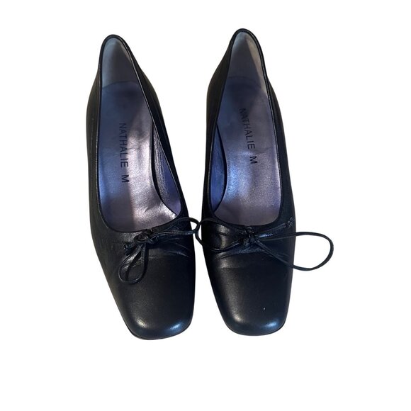Charles David Nathalie M blue leather pumps heels size 6.5 B - Picture 5 of 7
